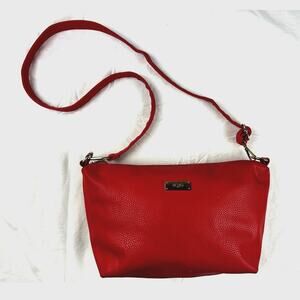 BCBG Cherry Red Vegan Faux Leather